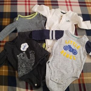 4 longsleeve onesies